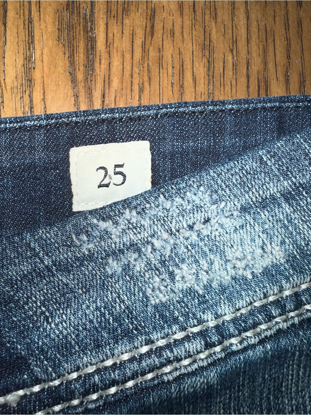 BKE Women's Dark Blue Distressed Denim Cutoff Shorts - Picture 2 of 6